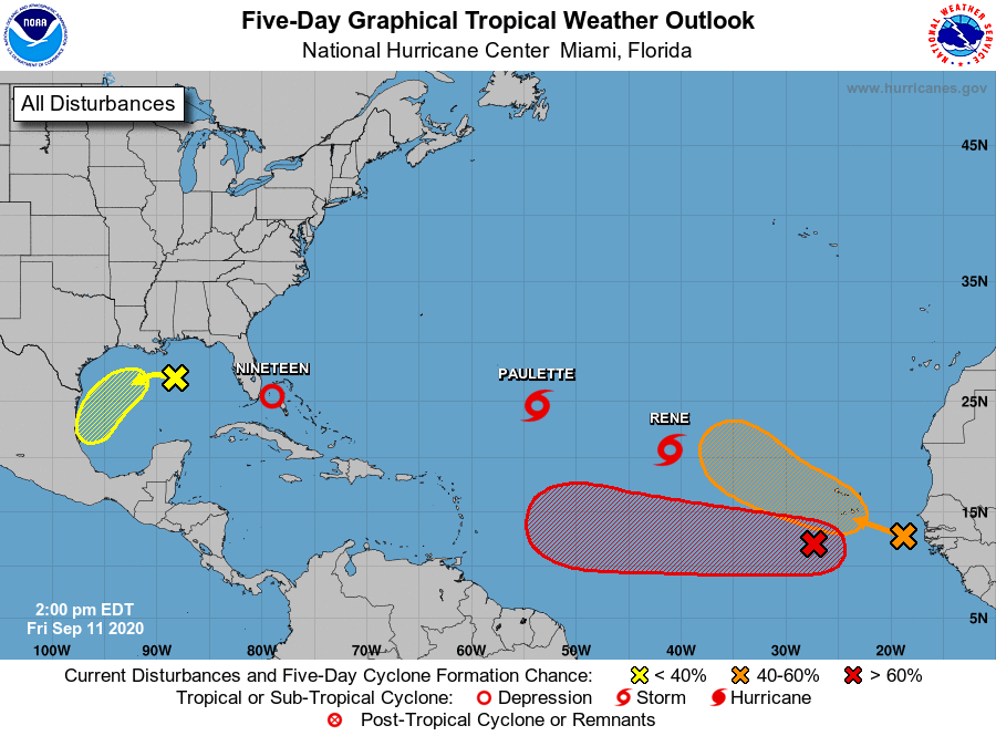 Five Day Graphical Tropical Weather outlook